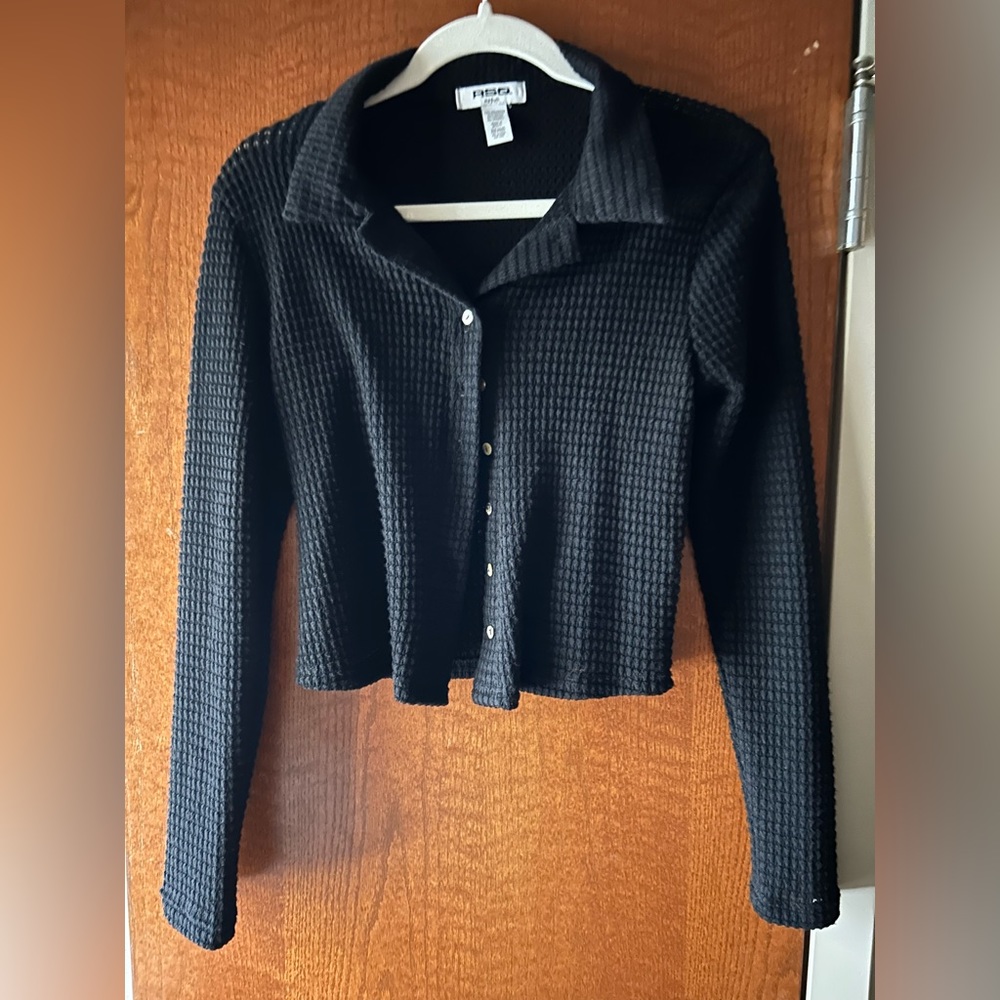 Black knitted sweater